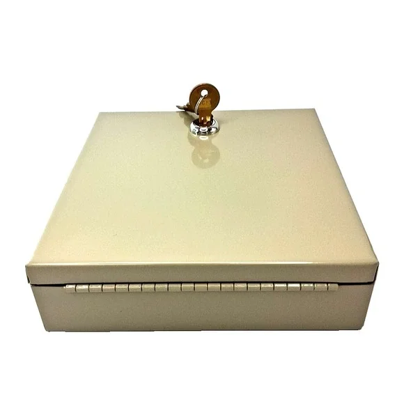 MMF Industries Slender Metal Cash Lock Box With Two Key New - Picture 4 of 6